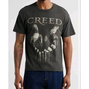 Creed Sandy Hands Crop Graphic T-Shirt Sz Small